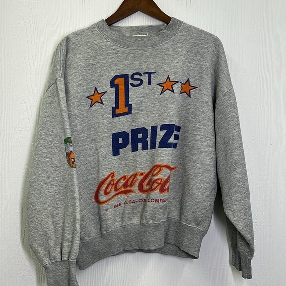 Coke Cola - 1986 Vintage Thoroughbreds Lucky Boy 1St Prize Graphic Sweatshirt M - Picture 8 of 10